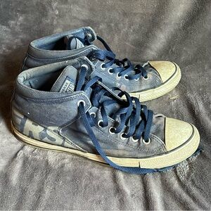 Converse Navy and Cream High-Tops